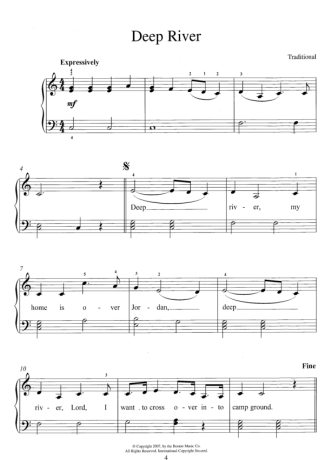 Traditional Gospel Music  score for Piano