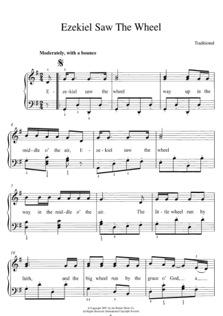 Traditional Gospel Music  score for Piano