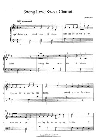 Traditional Gospel Music  score for Piano