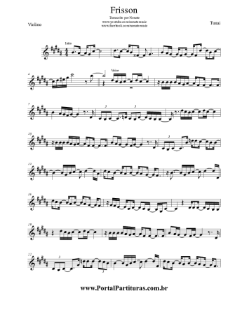 Tunai Frisson score for Violin