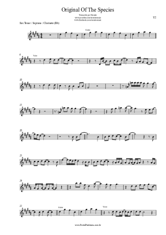 U2  score for Clarinet (Bb)