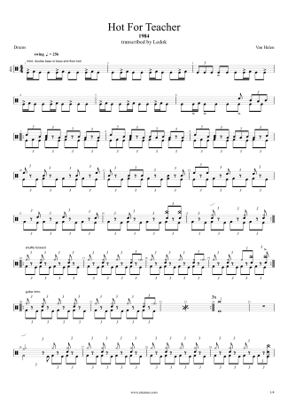 Van Halen  score for Drums