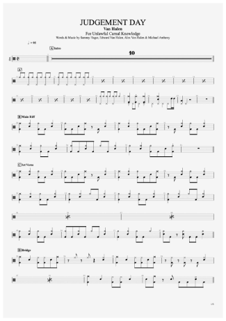 Van Halen  score for Drums