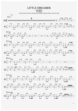 Van Halen  score for Drums