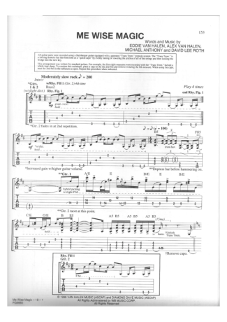 Van Halen  score for Guitar