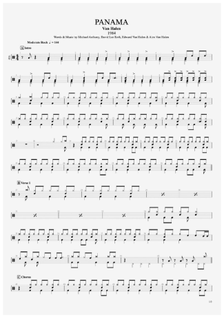 Van Halen  score for Drums