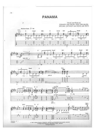 Van Halen  score for Guitar