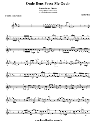 Vander Lee  score for Flute