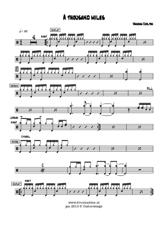 Vanessa Carlton  score for Drums