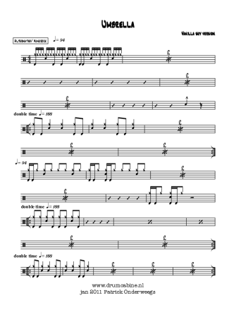 Vanilla Sky Umbrella score for Drums