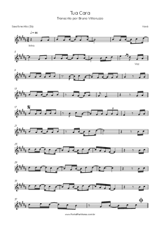 Vavá  score for Alto Saxophone