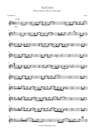 Vavá  score for Clarinet (C)