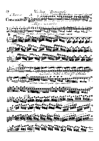 Vivaldi  score for Violin