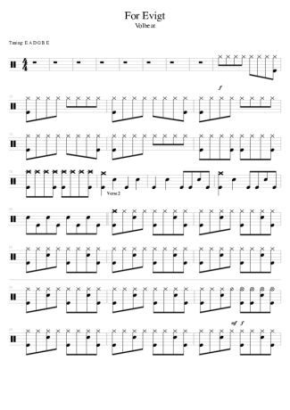 Volbeat  score for Drums