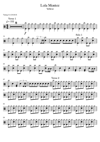 Volbeat  score for Drums