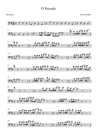 Voz Da Verdade  score for Trombone