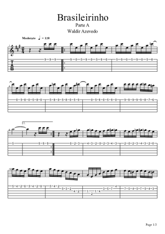 Waldir Azevedo Brasileirinho - Parte A score for Acoustic Guitar