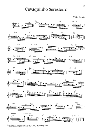 Waldir Azevedo  score for Flute