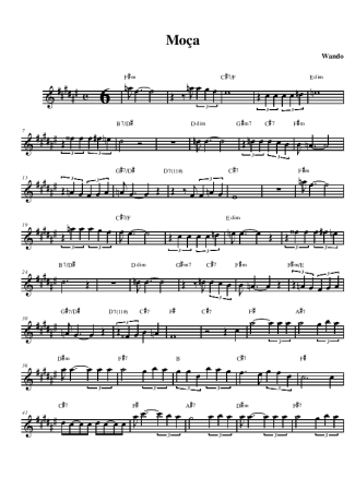 Wando Moça score for Alto Saxophone