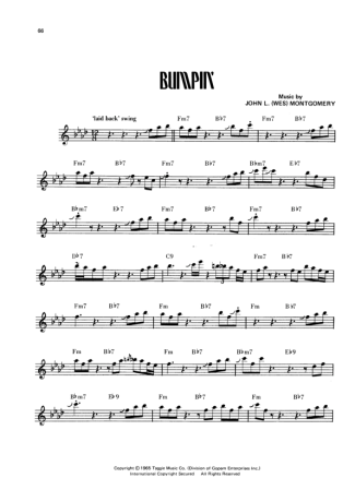 Wes Montgomery  score for Guitar