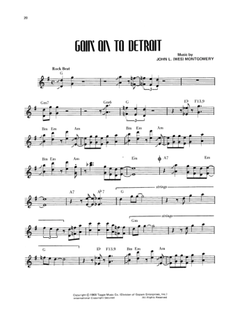 Wes Montgomery  score for Guitar