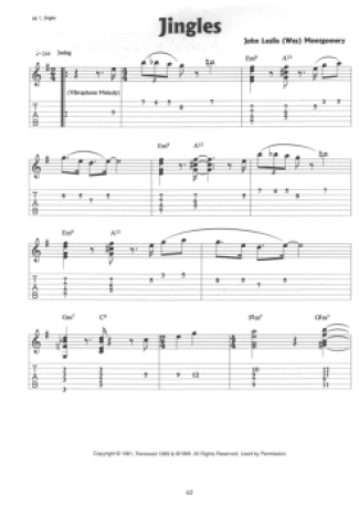 Wes Montgomery  score for Guitar