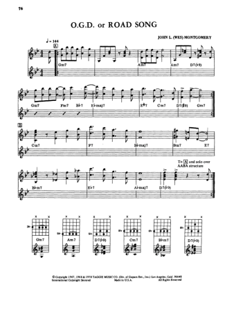 Wes Montgomery  score for Guitar