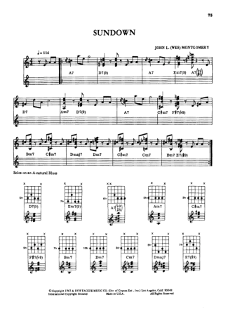 Wes Montgomery  score for Guitar