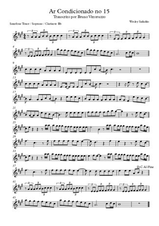 Wesley Safadão  score for Clarinet (Bb)