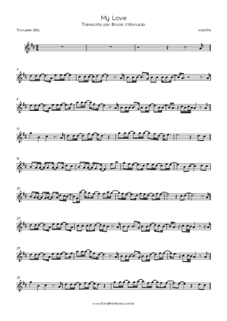 Westlife My Love score for Trumpet