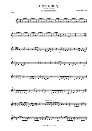 Whitney Houston  score for Flute