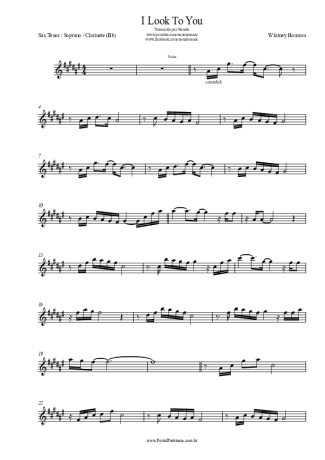 Whitney Houston  score for Tenor Saxophone Soprano (Bb)