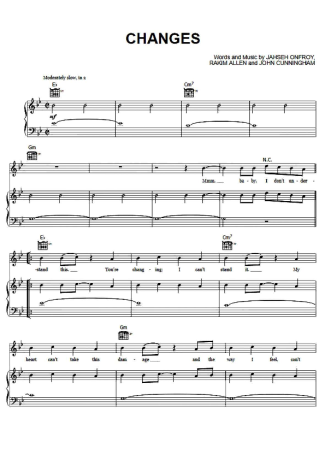 XXXTENTACION Changes score for Piano