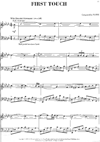 Yanni  score for Piano