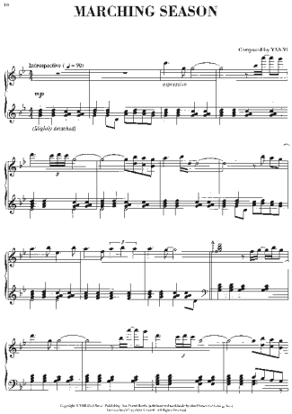 Yanni  score for Piano