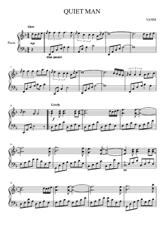 Yanni  score for Piano