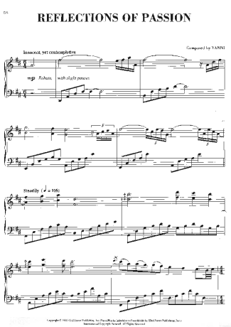 Yanni  score for Piano