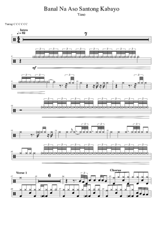 Yano  score for Drums