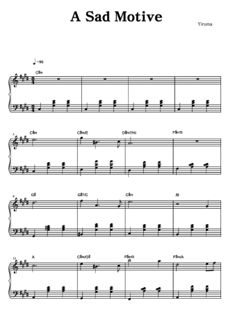 Yiruma A Sad Motive score for Piano