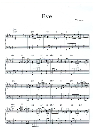 Yiruma Eve score for Piano