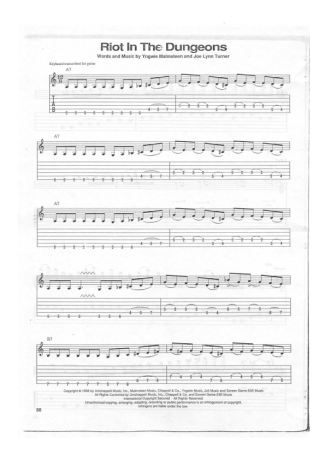 Yngwie Malmsteen  score for Guitar