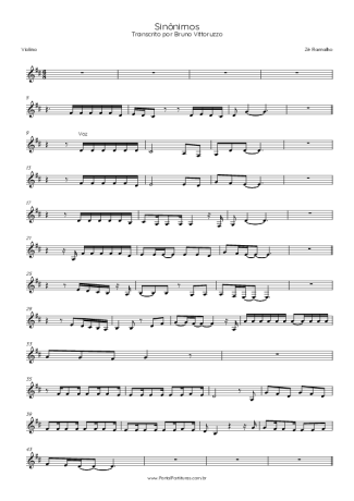 Zé Ramalho  score for Violin