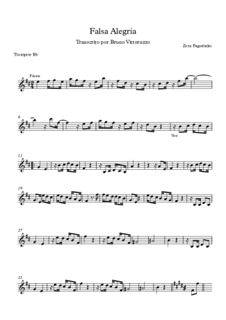 Zeca Pagodinho  score for Trumpet