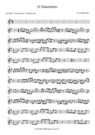 Zeca Pagodinho  score for Clarinet (Bb)