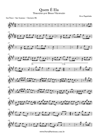 Zeca Pagodinho  score for Clarinet (Bb)