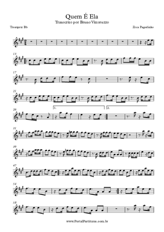 Zeca Pagodinho  score for Trumpet