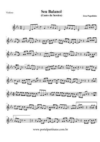 Zeca Pagodinho  score for Violin