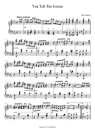 Zez Confrey  score for Piano